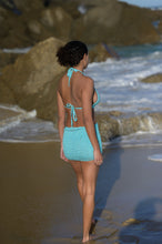 Blue Mini dress with middle detail