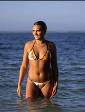 Bikini Brazilian bottoms in cow print with Embroidery