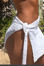 Hand-made crochet mini sarong white