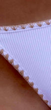Embroidery Edge Brazilian bottoms white/ beige
