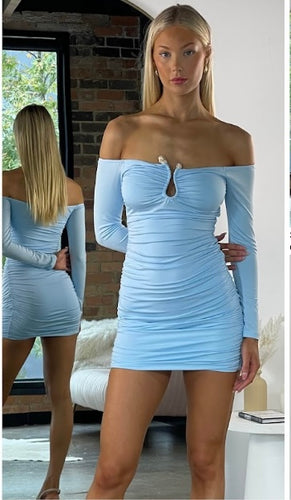 Blue mini rock dress