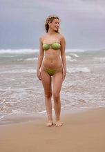 Sun-baker bikini bottom in silky green