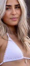Shell Embroidery Esge Halter Triangle Bikini top