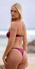 Birubi Brazilian bikini bottom in silky burgundy