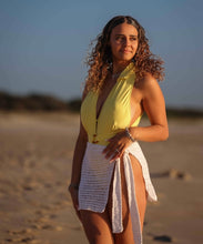 Hand-made crochet mini sarong white