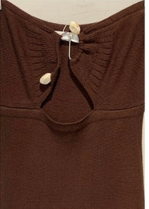 Maxi Chocolate rock dress strapless