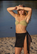 Crochet black mini Sarong “Hand-made”