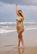 Sun-baker bikini bottom in silky green