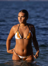 Bikini Brazilian bottoms in cow print with Embroidery