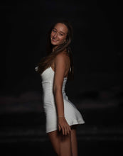 Halter cowl neck white mini dress Bandeau under bra with detail gold star fish .