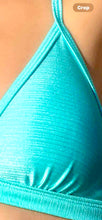 Triangle bright aqua bikini top