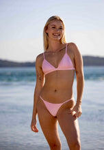 Triangle Bikini top in flamingo pink shine