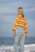 Hand-made Crochet jumper , sun set tones