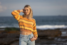 Hand-made Crochet jumper , sun set tones