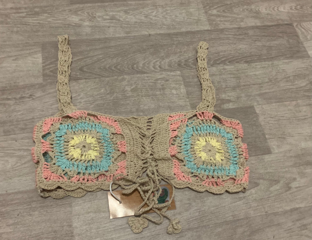 Hand made crochet bra top pastel – B Bikini