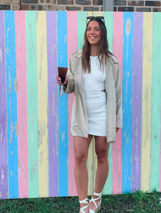 Ladies velvet neutral blazer /jacket