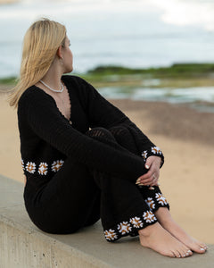 Hand-made crochet black pants
