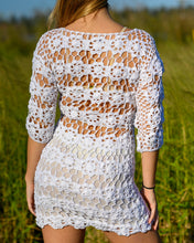 Hand-made crochet white dress