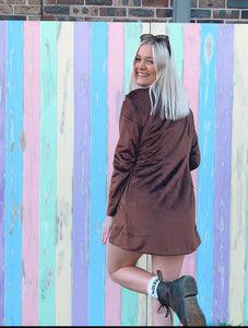Ladies Brown Velvet  Blazer /Jacket
